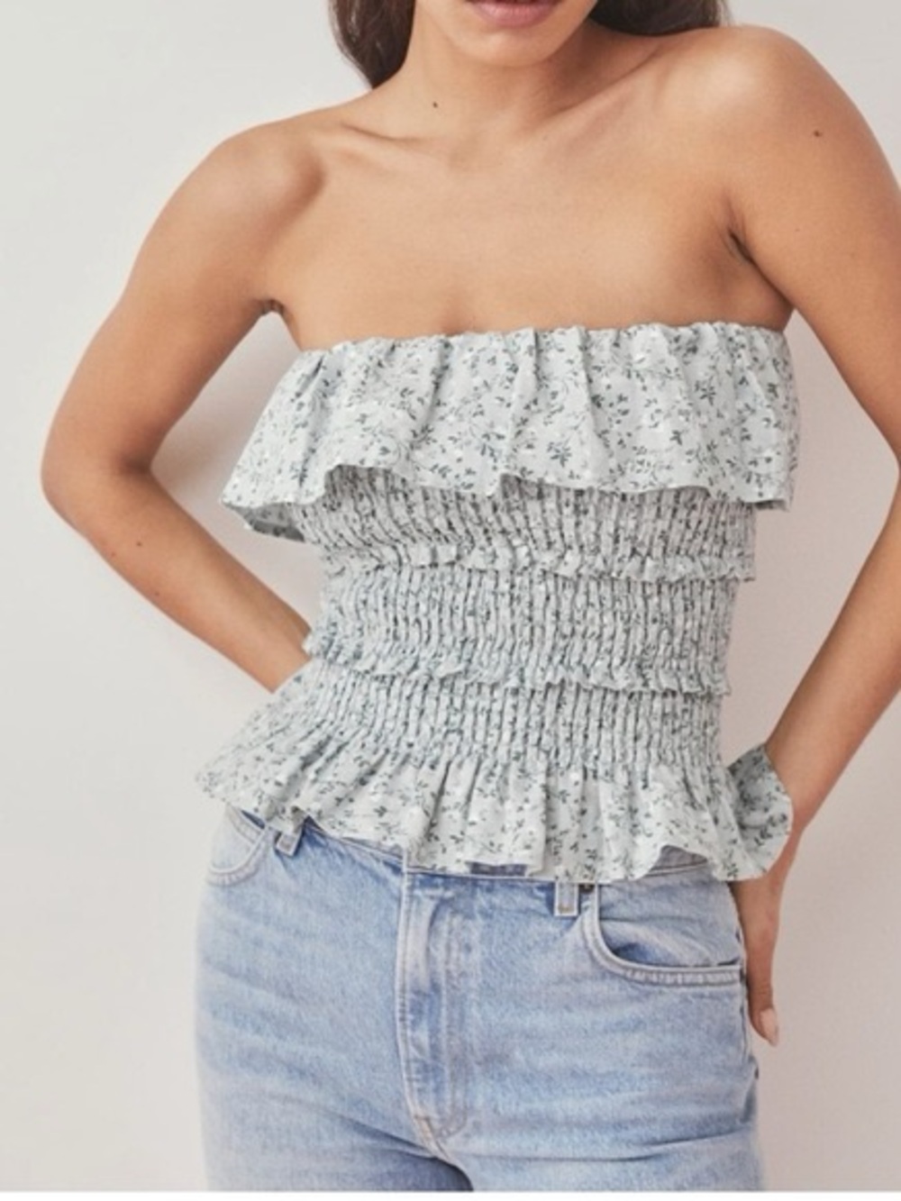 Reformation Millet Linen Top